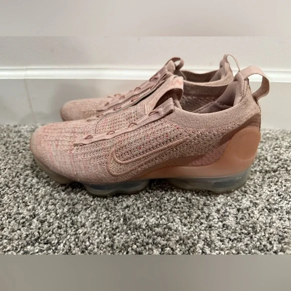 Nike Vapormax 2021 Flyknit pink oxford tennis shoes, women's size 8 READ - Picture 5 of 14